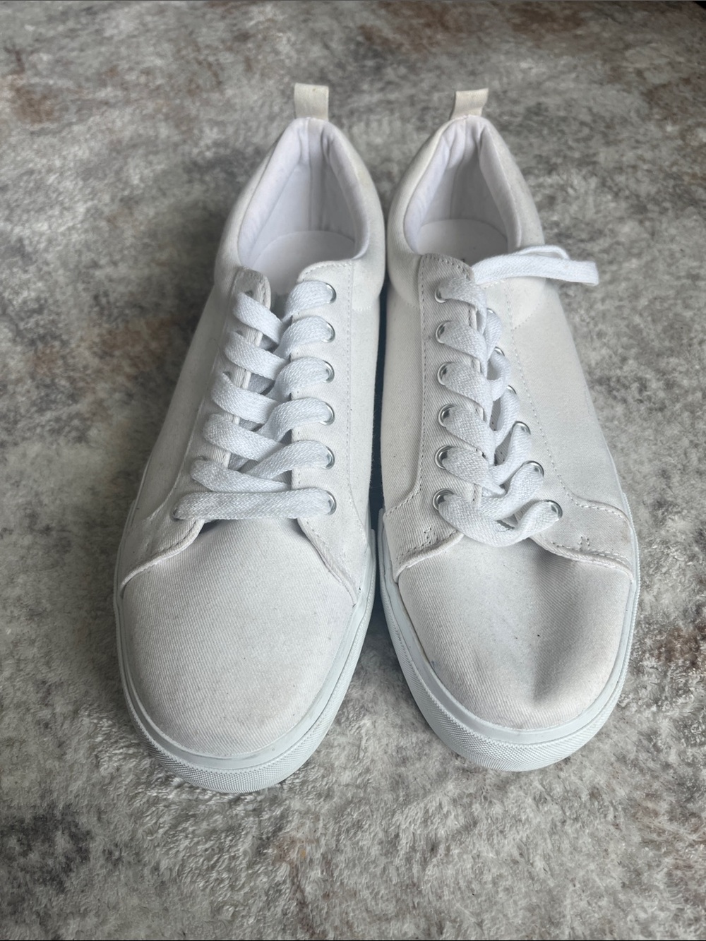 Classic White Canvas Sneakers